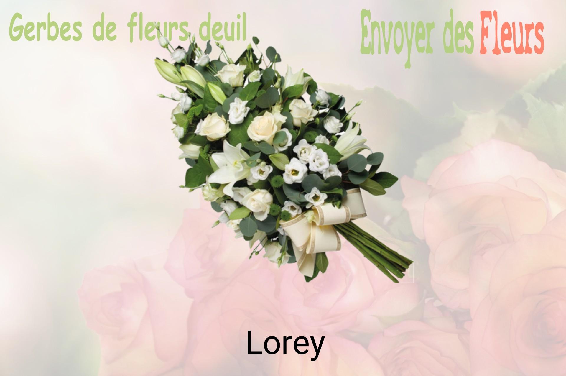 Gerbe de fleurs de deuil livrée à Lorey